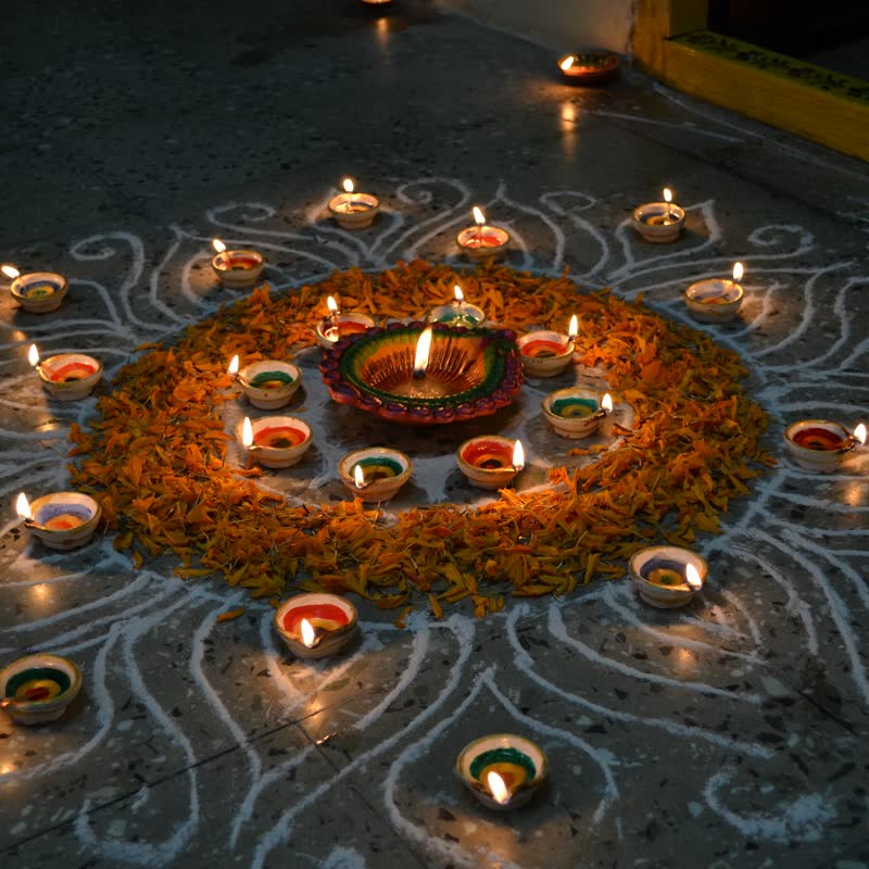 Brass Diya Set of 7